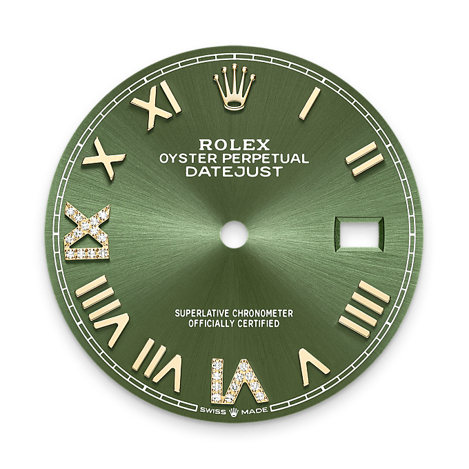 Olive green dial