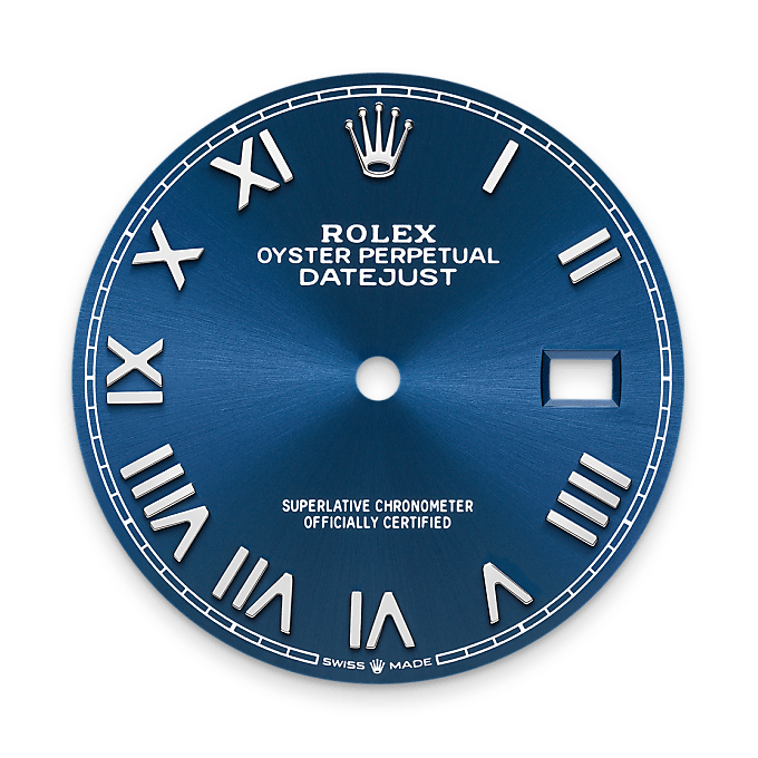 Bright blue dial