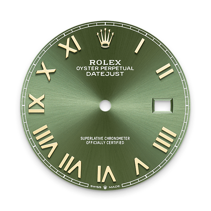 Olive green dial