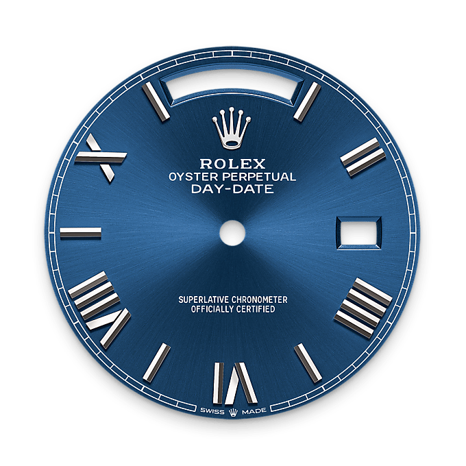 Bright blue dial