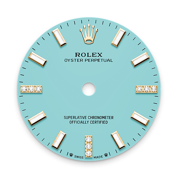 Turquoise blue dial