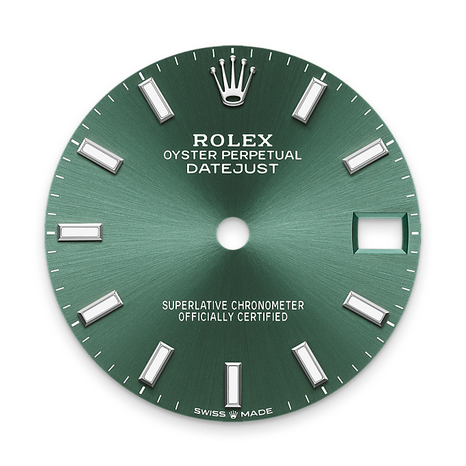 Mint green dial