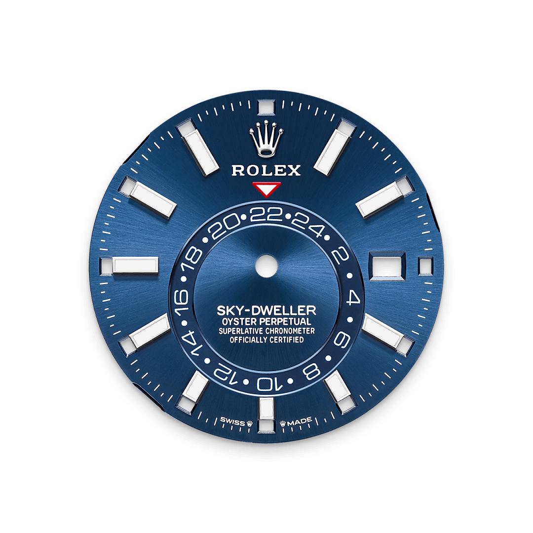 Bright blue dial