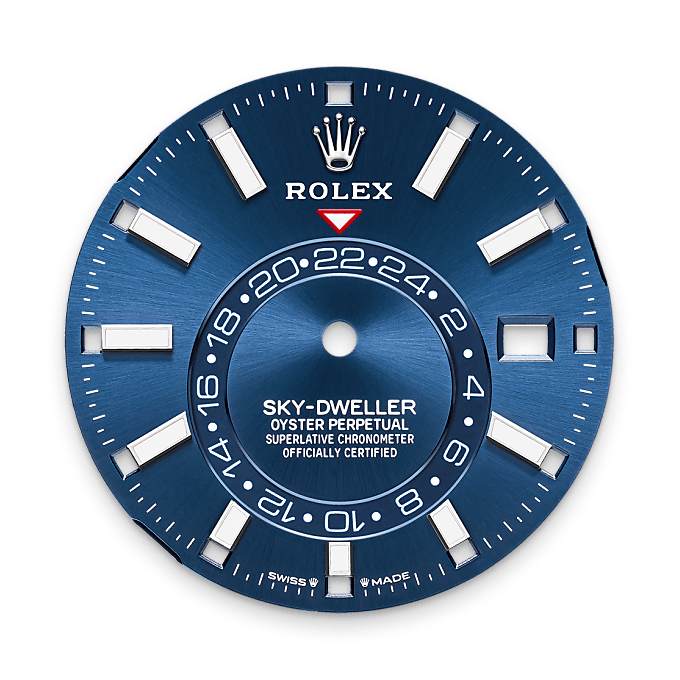 Bright blue dial