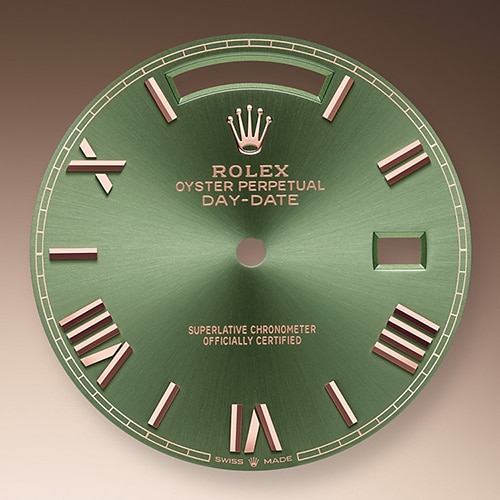 Rolex rose discount gold green face