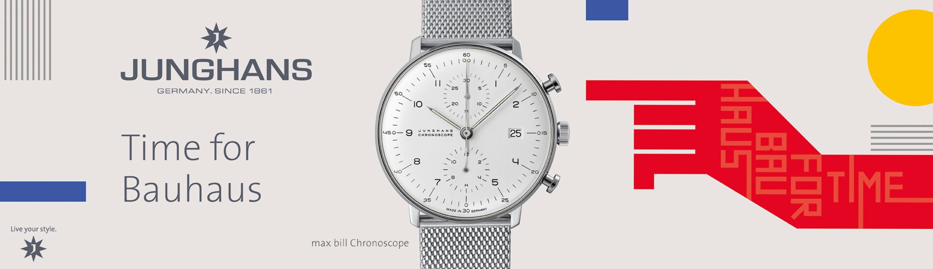Junghans Watches, Junghans Max Bill Automatic & Chronoscope Watches UK